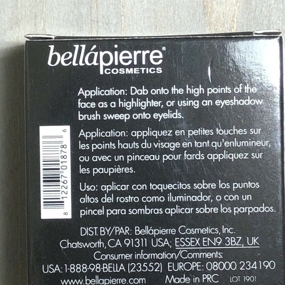 BELLAPIERRE HIGHLIGHTER & EYESHADOW GOLD BROWN - Picture 4 of 4